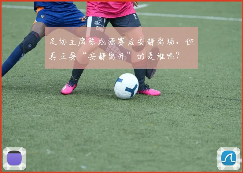 足协主席陈戌源赛后安静离场，但真正要“安静离开”的是谁呢？